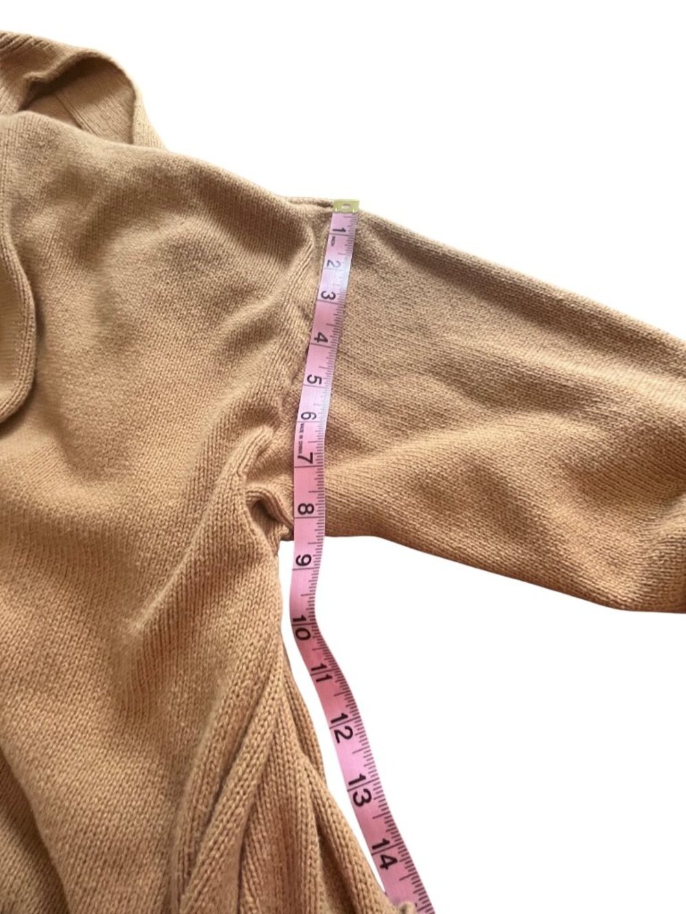 Camel Tan Plus Size Open Front Cardigan Cozy Sweater W/ Pockets Sonoma Women's2X - Picture 8 of 11